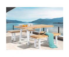 Panchina in legno bianco marrone SCANIA