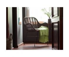 Set di 2 sedie da giardino in rattan marrone CANORA