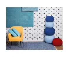 Tappeto moderno in cotone azzurro realizzato a mano - 80x150cm - AKSARAY