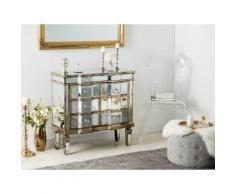Credenza a 6 cassetti in vetro a specchio MOZELA