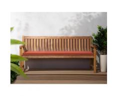 Panchina in legno 180cm con cuscino terracotta JAVA