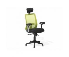 Sedia da ufficio verde con altezza regolabile JASPER