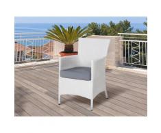 Sedia da giardino in rattan bianco ITALY