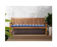 Cuscino per panchina da giardino TOSCANA/JAVA blu bianco zigzag 169x50x5cm