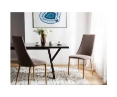 Sedia per sala da pranzo marrone chiaro - CLAYTON