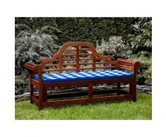 Panchina in legno 180cm con cuscino blu bianco zigzag TOSCANA marlboro