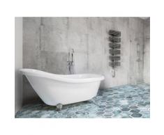 Vasca da bagno freestanding ovale in acrilico bianco - CAYMAN