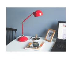 Lampada da tavolo e comodino in metallo rosso HELMAND