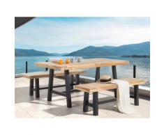 Panchina in legno nero marrone SCANIA