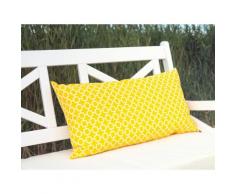 Cuscino decorativo da giardino con motivo giallo 40 x 70 cm