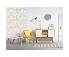 Credenza in naturale color legno e bianco - VALDEZ