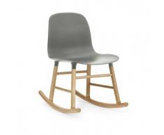 Normann Copenhagen a dondolo FORM ROCKING CHAIR (Grigio - Polipropilene e rovere)