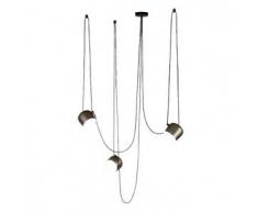 Flos set da 3 lampade a sospensione AIM SMALL MARRONE ANODIZZATO