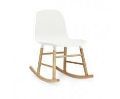 Normann Copenhagen a dondolo FORM ROCKING CHAIR (Bianco - Polipropilene e rovere)