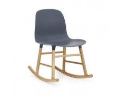 Normann Copenhagen a dondolo FORM ROCKING CHAIR (Blu - Polipropilene e rovere)