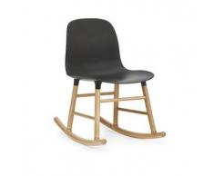 Normann Copenhagen a dondolo FORM ROCKING CHAIR (Nero - Polipropilene e rovere)
