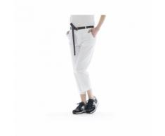 Pantalone donna - 145540 pantalone piu cintura 01 - Bianco-Guardaroba