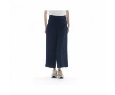 Pantalone donna - 145516 pantalone largo 145 - Blu-Guardaroba