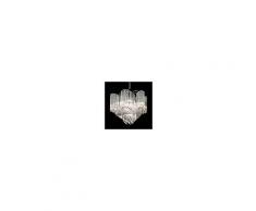 7432515026085Queen - Plafoniera Sogni di Cristallo Colore : trasparente - Seleziona il numero di Luci : 5 - Dimensioni : Diametro 75 x Altezza 35 cm - In Vetro di Murano