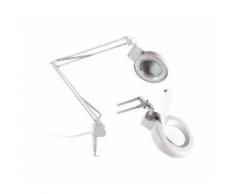 LAMPADA DA LAVORO CON BRACCIO A PANTOGRAFO DI PRECISIONE FLUORESCENTE 22W CON LENTE INGRANDIMENTO 5 DIOTTRIE E COPERCHIO. FISSAGGIO MORSETTO A VITE. ADATTA PER ODONTOIATRIA, ESTETISTA, LABORATORIO, PARRUCCHIERE, UNGHIE, RICAMO, TUAGGI, RESTAURO