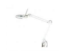 LAMPADA DA LAVORO CON BRACCIO A PANTOGRAFO DI PRECISIONE A 80 LED CON LENTE INGRANDIMENTO 5 DIOTTRIE E COPERCHIO. FISSAGGIO MORSETTO A VITE. ADATTA PER ODONTOIATRIA, ESTETISTA, LABORATORIO, PARRUCCHIERE, UNGHIE, RICAMO, TUAGGI, RESTAURO MKC-140A