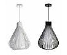universo Lampadario da soffitto a goccia E27 bianco nero moderno 60w sospensione regolabile B18