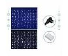 Luci natalizie led effetto pioggia tenda luminosa per esterno 2 3 e 5 metri luce bianca o blu