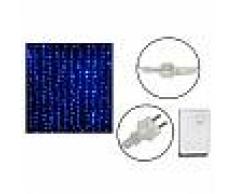 Luci natalizie prolungabili led effetto pioggia tenda luminosa per esterno 192 led luce blu