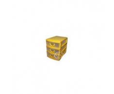 Cassettiera multiuso in plastica porta miniature casa ufficio 3 cassetti
