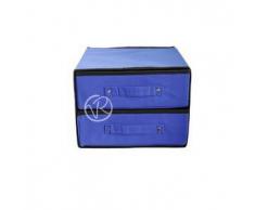 Cassettiera scatola salvaspazio 2 cassetti contenitore organizzatore porta biancheria armadio