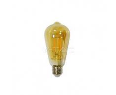 v tac Lampadina led filamento 6 e 4 watt e27 st64 luce calda 2200k basso consumo