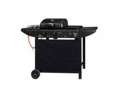 Barbecue a gas cottura pietra lavica 3 bruciatori fornelli imperial piastra