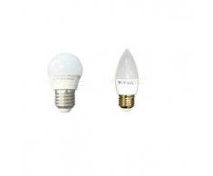 v tac Lampadina led smd sfera candela e27 6w luce calda bianca naturale 2700k 6000k 4500k