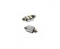 Lampadina 4 led smd canbus auto no error luci targa fari interni t11 12v siluro
