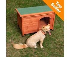 Cuccia per cani Woody con tetto piano - L 85 x P 57 x H 58 cm