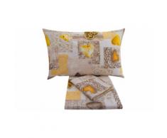 Biancheria letto Summer: Completo letto Matrimoniale / Cuori giallo
