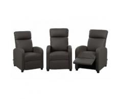 :Poltrona relax manuale Sophie / Ecopelle fango