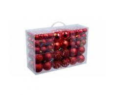 Set di 100 palline decorative per albero di Natale: Rosso