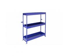 Scaffale Lighting blu per Van in acciaio inossidabile con 3 ripiani