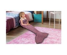 Coperta a sirena per bambini - Rosa Pallido