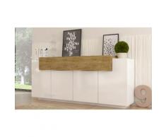 Credenza Asia 22151844: Bianco/Quercia naturale
