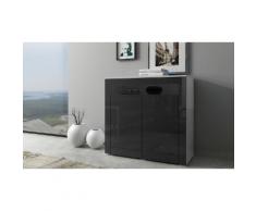 : Credenza Blue Mini senza LED / Bianco/Nero laccato