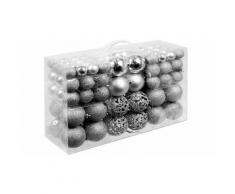 Set di 100 palline decorative per albero di Natale: Argento