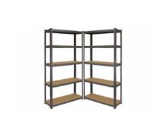 Scaffale in acciaio: 2 T-Rax 90 x 180 x 30 cm - Grigio