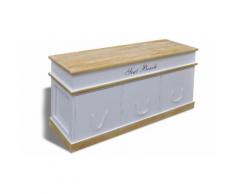 : Panca da ingresso 3 cassetti con top in legno