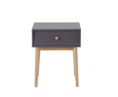 Maisons du Monde Comodino vintage a 1 cassetto grigio antracite Zen Market