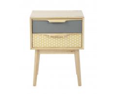 Maisons du Monde Comodino vintage 2 cassetti Fjord