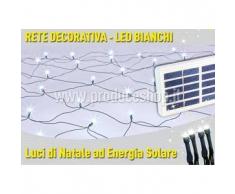 Rete luci di Natale esterno decorativa 50 led energia solare batteria lunga durata pannello