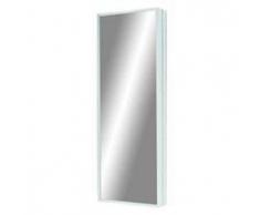 KRISTALIA contenitore pensile scarpiera FOOT BOX (Struttura alluminio verniciato bianco / frontale specchio - Alluminio / Vetro)