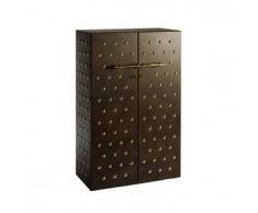 OPINION CIATTI armadio con borchie PRINCIPE GALEOTTO (Bronzo, accessori dorati, 2 ripiani e 4 appendiabiti - MDF e metallo)